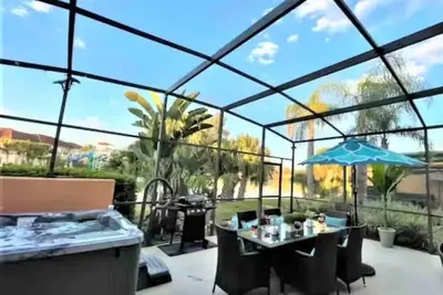 #5763 Luxury Lakefront Priv Spa Pool Disney Epic