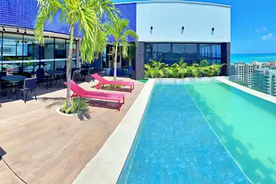 Image de Vacanze - Edf. Sky Concept apt 1015, Piscina na Cobertura com Vista Panorâmica
