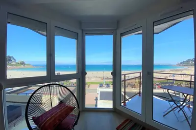 Appartement Vue Mer Exceptionnelle plage de Trestraou à Perros-Guirec