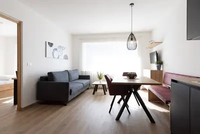 Image de Appartement \"Kleon 2\" avec vue sur les montagnes, piscine partagée et Wi-Fi