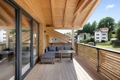 Image de Appartement \"Schwaiger Almblick\" avec vue sur les montagnes, terrasse privée et Wi-Fi