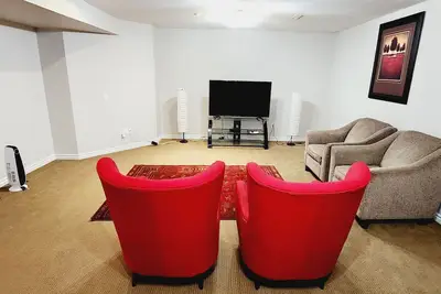 Unique full basement suite with spacious living room.