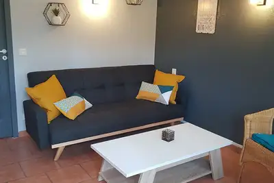 Image de maison sur golf avec plage à pieds