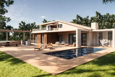 Image de Villa bord de plage avec piscine, dans le prestigieux domaine de Cala Rossa