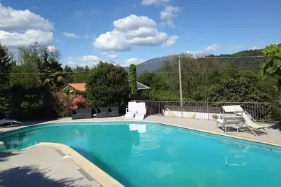 Image de Maison au bord du Lac Majeur avec vue montagnes