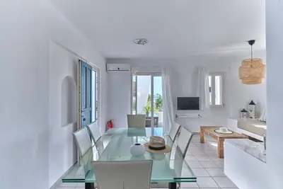 Seaside Ilios Home With View, 50m From Logaras Sandy Beach