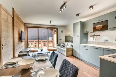 Image de Le Génépi - Superbe T2 cabine 4-6 pers, neuf, à 50m des pistes, avec balcon, garage et WiFi