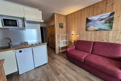 Image de Studio cabine au pied des pistes, proche funiculaire, balcon, accepte animaux