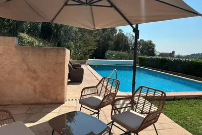 Image de Villa climatisée, grande piscine privée, vue dégagée et sans vis-à-vis