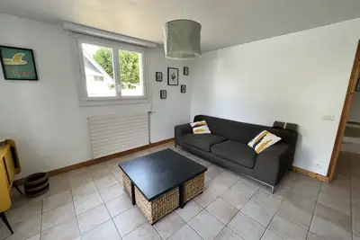 Image de appartement en rdc avec jardin privatif 6 personnes à 5 min de la plage à pieds