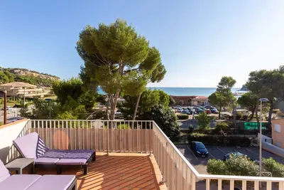 Image de Maison de vacances 'Maison Climatisée Vue Mer' avec vue sur mer, terrasse privée et Wi-Fi