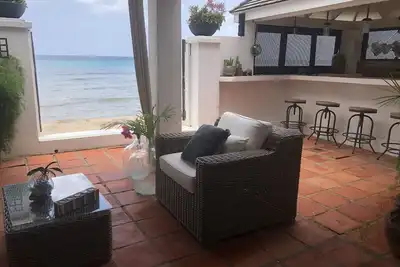 Beachfront 2 bedroom apartment with private pool -New Listing