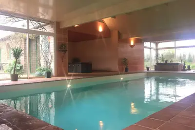 Image de maison à la campagne avec piscine, 10 minute de la mer très calme