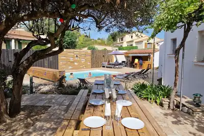 Villa d'architecte rénovée avec Piscine proche de Sète et de Montpellier