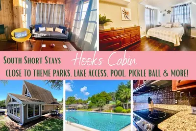 Image de Relax at Hook's Cabin A-frame @Lake Louisa gated community with Pool near Disney