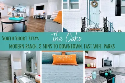 Image de The Oaks: Modern Ranch-5min Dt, Wi-Fi, Sleeps 10!