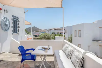 Image de Maison de vacances 'Pico Bello Patmos 18' avec vue sur la mer, Wi-Fi et climatisation