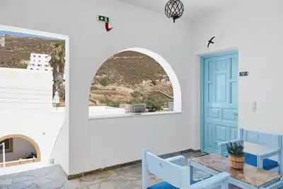 Image de Maison de vacances 'Pico Bello Patmos 28' avec vue sur la mer, Wi-Fi et climatisation