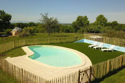 Image de Gîte japonais 2 à 4 personnes, Piscine, Spa et vue sur les Pyrénées