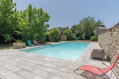 Image de Gîte de vacances 'Les Mappias en Ardèche' avec vue sur montagne, jardin partagé et Wi-Fi