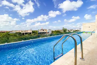 Image de Homey Studio at Nicest Aldea Zama W/Rooftop Pool