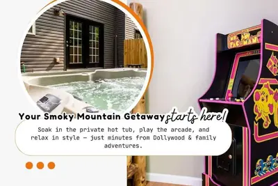 Image de Spring Getaway N Smokies W Hot Tub & Arcade!