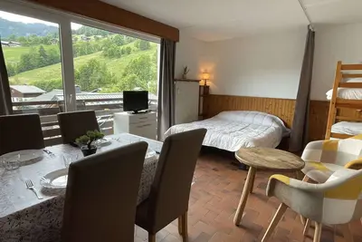 Image de Studio cosy à Praz-Sur-Arly – 4 pers, proche des pistes et centre, parking, casier à ski, ménage inclus