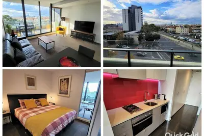 Image de St Kilda vibes, City views, airy 1 bed sleeps 2-4