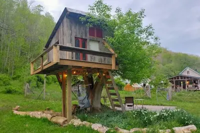Image de Whimsical Treehouse in the Woods of Walton, Wv\n