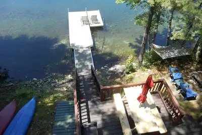 Image de Magical 99 yr. old Mayflower Lodge Waterfront Cabin Silver Lake, Swim Sunsets