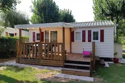 Image de Mobil-Home Avec Climatisation Dans Cadre CHAMPÊTRE