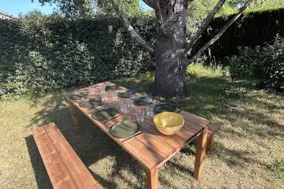 Image de maison nouvellement rénovée moliets bourg 10 m en vélo de la plage