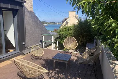 Image de Maison au bord de l'eau, terrasse vue mer, plage Ă pied