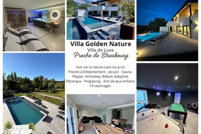 Image de Villa privée 230m2\/ Piscine débordement\/Jacuzzi-Sauna\/Jeux - Pétanque Strasbourg