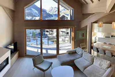 Image de Le chalet sous-toiture Nánshān : spacieux, lumineux et idéalement situé à Auron.