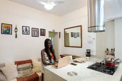 Image de Aconchego da Glória 5 minutes from the metro, beaches and perfect for Home Office