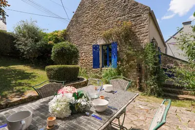 Image de 20m du port du Bono, charmante maison pour 6
