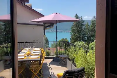 Image de Maison familiale avec vue lac et montagnes