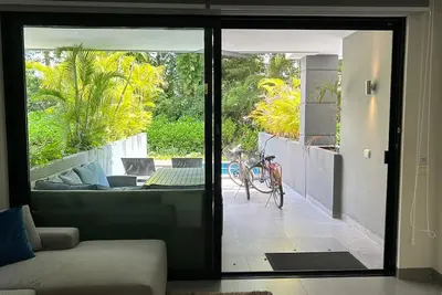 Modern apartment with private pool inside nick price in the Corasol complex.