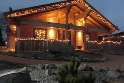 5 star chalet with sauna + fireplace in alpine chalet style, in the Upper Harz Mountains