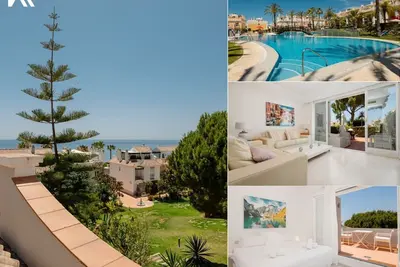 Image de Maison avec vue sur la mer et les montagnes sur la plage, Bahía de Marbella