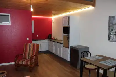 studio aménagé dans une ancienne grange