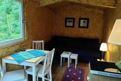 Image de Tiny House, Tiny Haus, Ferienhäuschen, Ferienhaus, Zirkuswagen, Bauwagen, Wohnwagen,