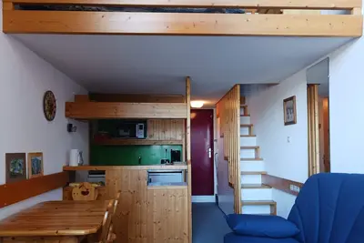 Image de Duplex skis aux pieds, 2 pièces, 6 pers, balcon S-O, Arc 1800