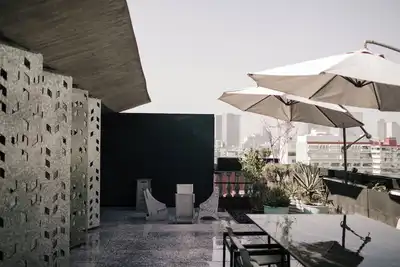 Image de Sustainable luxury 3 level penthouse in Polanco. View from roofgarden.