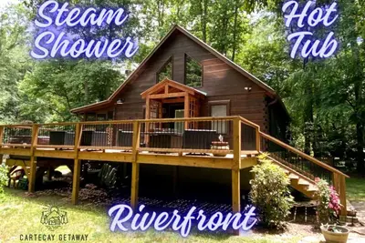 Image de Cartecay Getaway-Riverfront! Hot Tub! Steam Shower