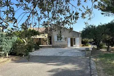 Image de Maison provençale au milieu des oliviers et des pins
