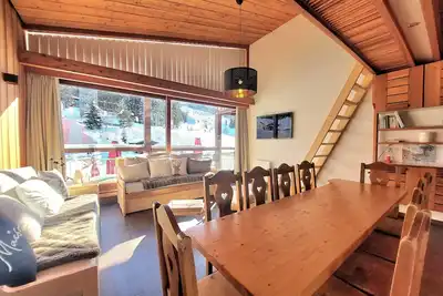 Image de Appartement spacieux 8/9 pers, Ski aux pieds, Balcon, Wifi, Parking inclus