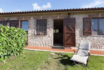 Image de Ferme à Casperia avec piscine et vue