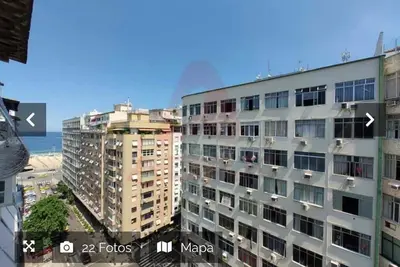 Image de Apartment located on Copacabana Beach, sea view, living room and bedroom